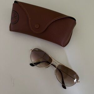 Ray-Ban Brown Aviator Sunglasses
